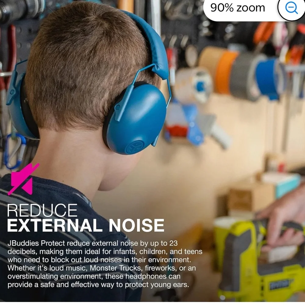 JLAB JBuddies Hearing Protection Earmuffs